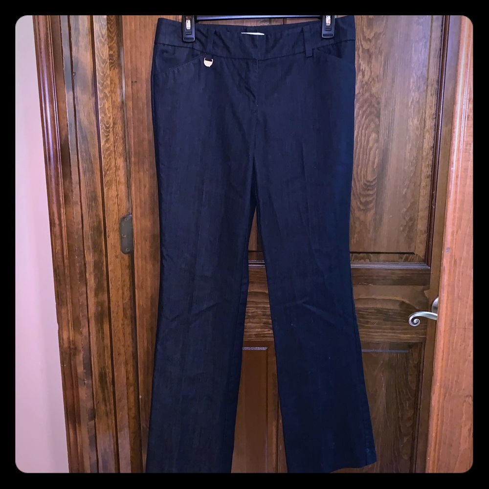 New York & Company Dark Denim Stretch Slacks